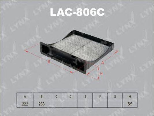 Фильтр, воздух во внутренном пространстве LYNXauto LAC806C