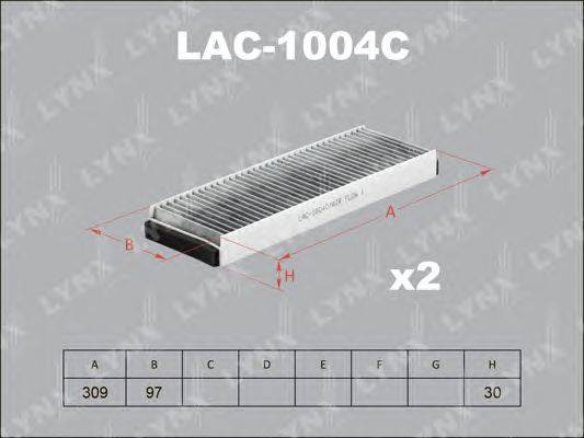 Фильтр, воздух во внутренном пространстве LYNXauto LAC-1004C