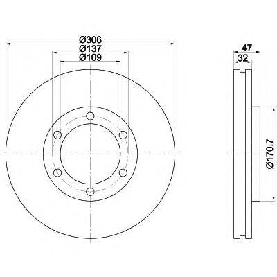 Тормозной диск HELLA PAGID 8DD 355 111-981