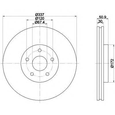 Тормозной диск HELLA PAGID 8DD 355 116-051