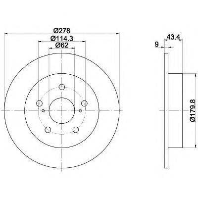 Тормозной диск HELLA PAGID 8DD355116791