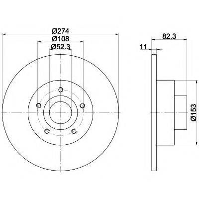 Тормозной диск HELLA PAGID 8DD 355 114-971