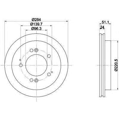 Тормозной диск HELLA PAGID 8DD355107381