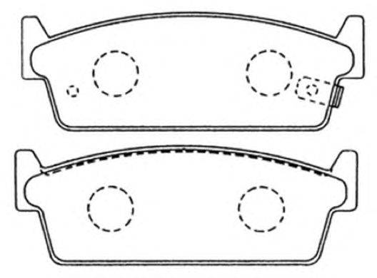 Комплект тормозных колодок, дисковый тормоз ASVA AKD22202