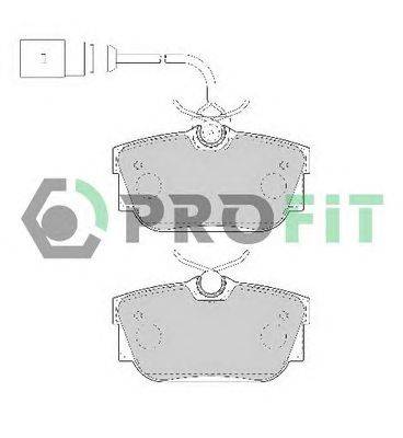 Комплект тормозных колодок, дисковый тормоз PROFIT 5000-1482
