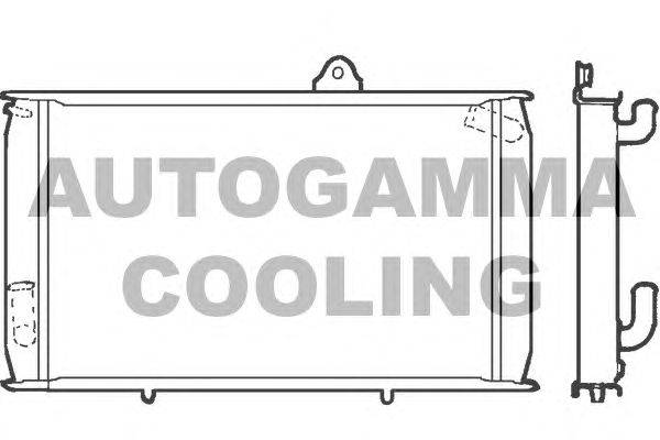 Радиатор, охлаждение двигателя AUTOGAMMA 100025