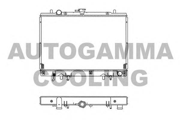 Радиатор, охлаждение двигателя AUTOGAMMA 102177