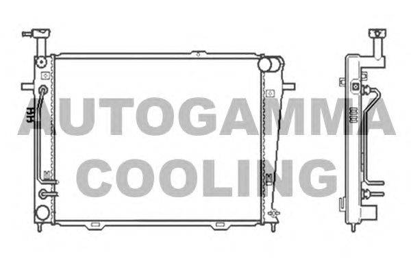 Радиатор, охлаждение двигателя AUTOGAMMA 104279
