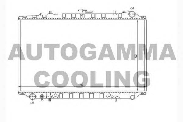 Радиатор, охлаждение двигателя AUTOGAMMA 104312