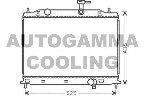 Радиатор, охлаждение двигателя AUTOGAMMA 104847