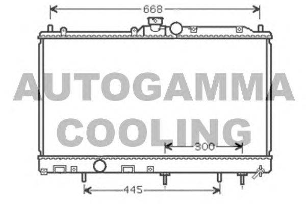 Радиатор, охлаждение двигателя AUTOGAMMA 105398