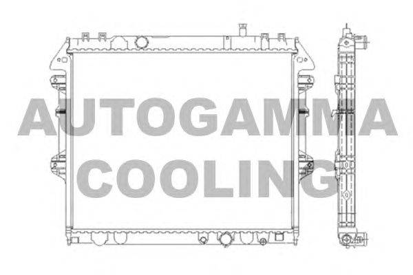 Радиатор, охлаждение двигателя AUTOGAMMA 105451