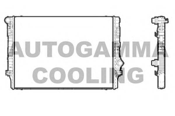 Радиатор, охлаждение двигателя AUTOGAMMA 107201