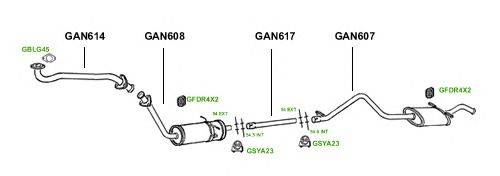 Система выпуска ОГ GT Exhaust 1059