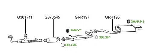 Система выпуска ОГ GT Exhaust 2032