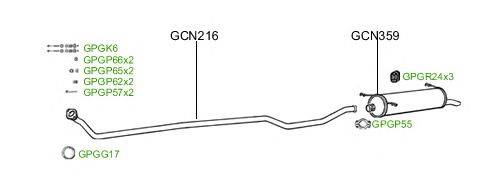 Система выпуска ОГ GT Exhaust 211