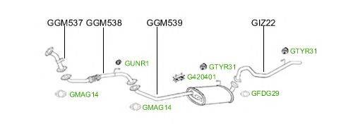 Система выпуска ОГ GT Exhaust 2610