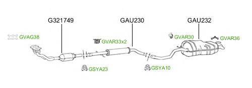 Система выпуска ОГ GT Exhaust 2762