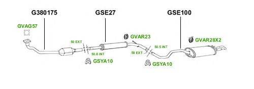 Система выпуска ОГ GT Exhaust 2868