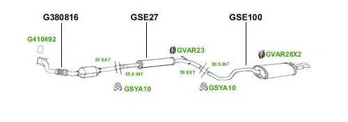 Система выпуска ОГ GT Exhaust 2869