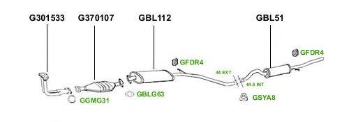 Система выпуска ОГ GT Exhaust 3907