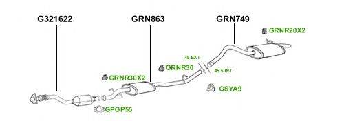 Система выпуска ОГ GT Exhaust 3979