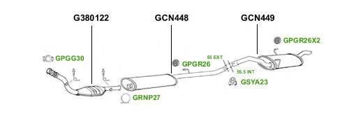 Система выпуска ОГ GT Exhaust 4341