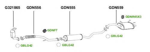 Система выпуска ОГ GT Exhaust 4348