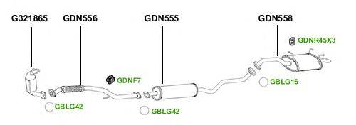 Система выпуска ОГ GT Exhaust 4352