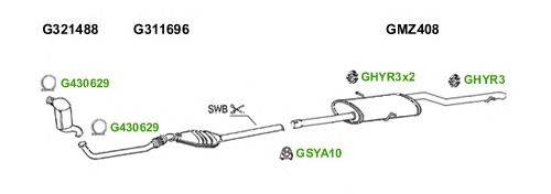 Система выпуска ОГ GT Exhaust 6568