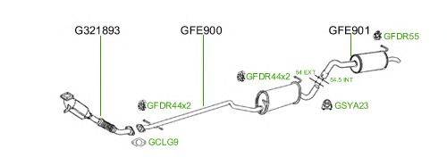 Система выпуска ОГ GT Exhaust 893