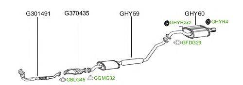 Система выпуска ОГ GT Exhaust 976
