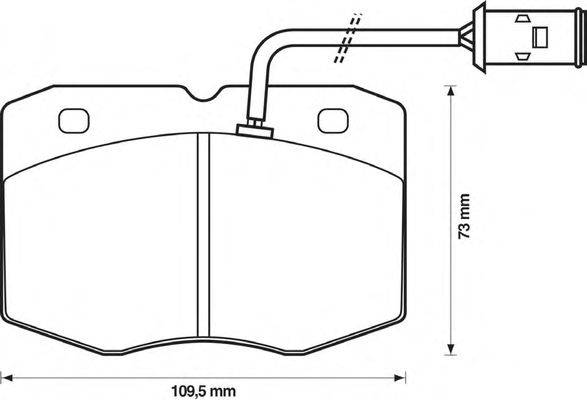 Комплект тормозных колодок, дисковый тормоз METZGER 140891