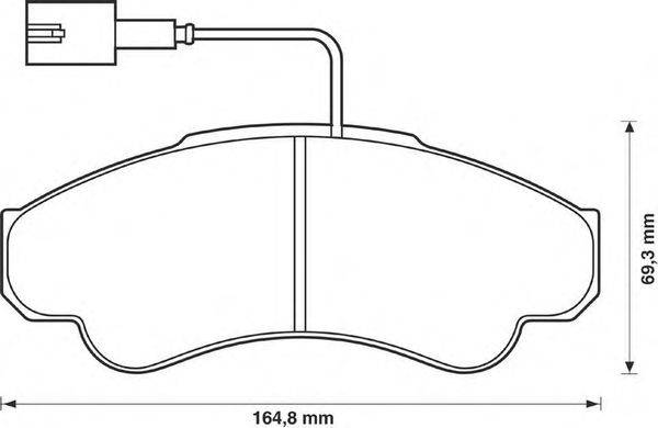 Комплект тормозных колодок, дисковый тормоз REMSA 295901
