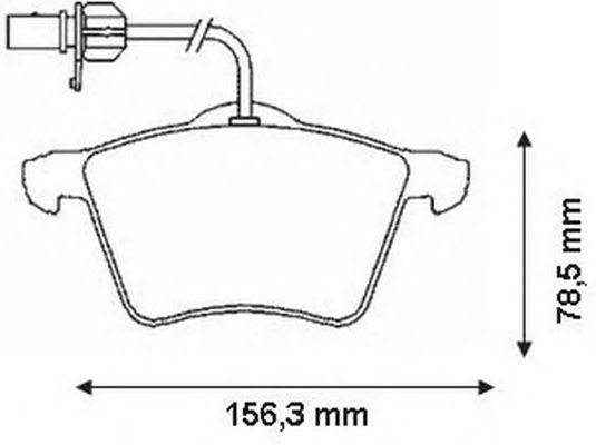 Комплект тормозных колодок, дисковый тормоз JURID 23418
