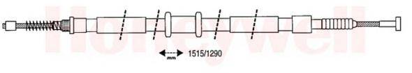 Трос, стояночная тормозная система TECNOFLEX 152214
