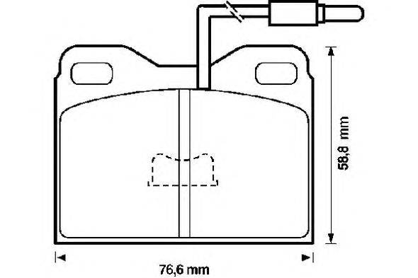 Комплект тормозных колодок, дисковый тормоз BENDIX 571323B