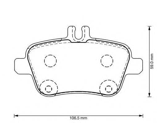 Комплект тормозных колодок, дисковый тормоз BENDIX 573370B