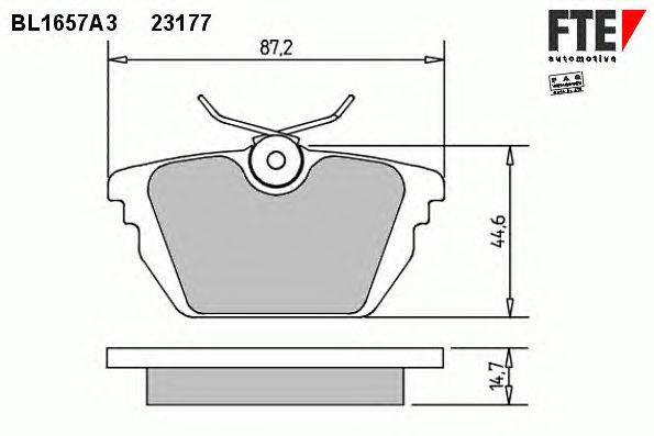 Комплект тормозных колодок, дисковый тормоз FTE BL1657A3