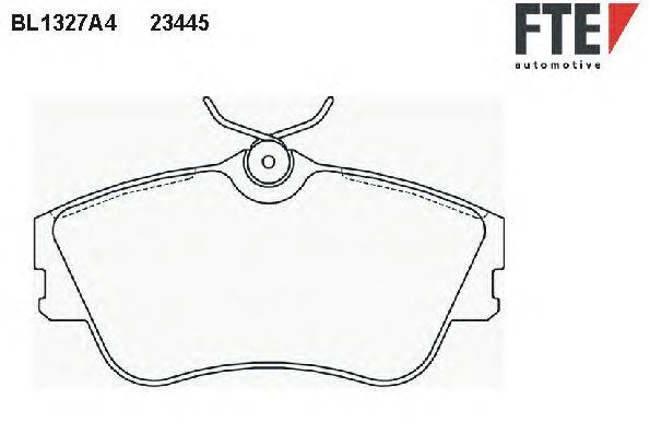 Комплект тормозных колодок, дисковый тормоз FTE 23445
