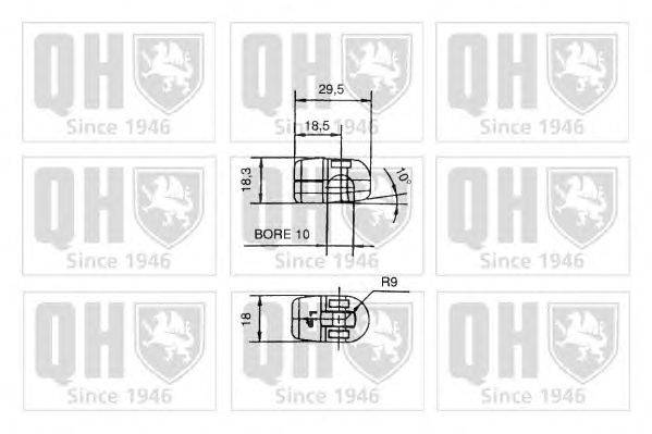 Газовая пружина, крышка багажник QUINTON HAZELL QTS128543