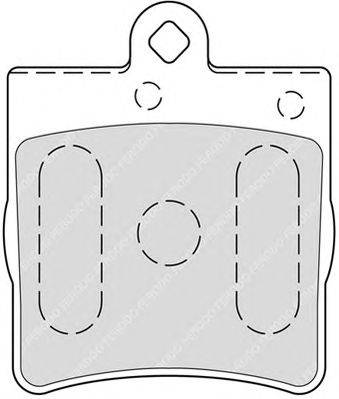 Комплект тормозных колодок, дисковый тормоз FERODO FDB1311