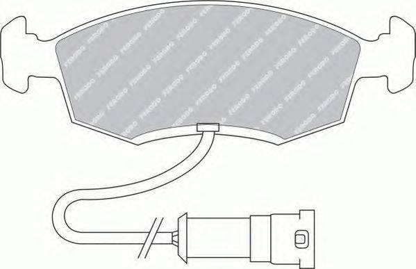 Комплект тормозных колодок, дисковый тормоз FERODO 20909