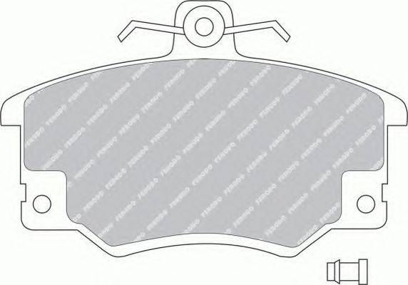 Комплект тормозных колодок, дисковый тормоз FERODO FDB370