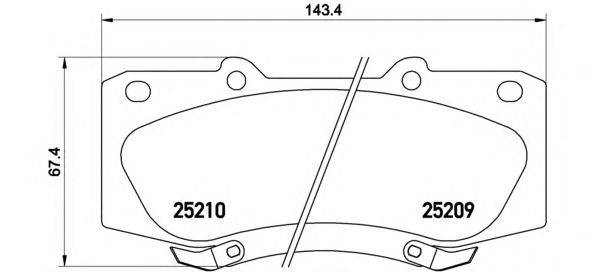 Комплект тормозных колодок, дисковый тормоз BREMBO P 83 140