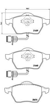 Комплект тормозных колодок, дисковый тормоз BREMBO P 85 040