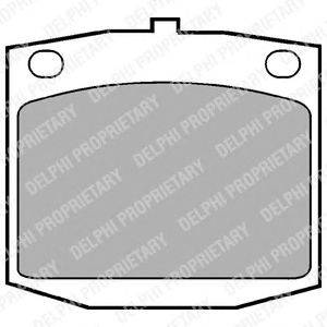 Комплект тормозных колодок, дисковый тормоз DELPHI LP166
