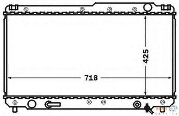 Радиатор, охлаждение двигателя HELLA 8MK 376 773-601