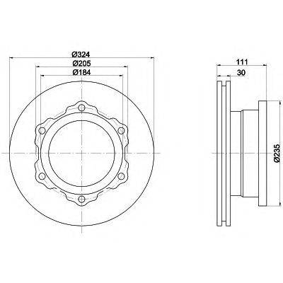Тормозной диск HELLA 8DD 355 117-561