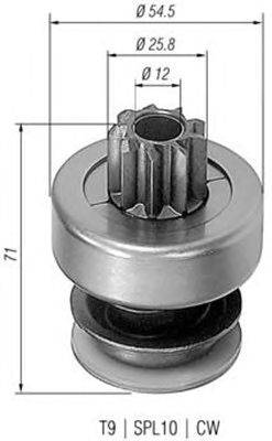 Ведущая шестерня, стартер MAGNETI MARELLI 940113020061